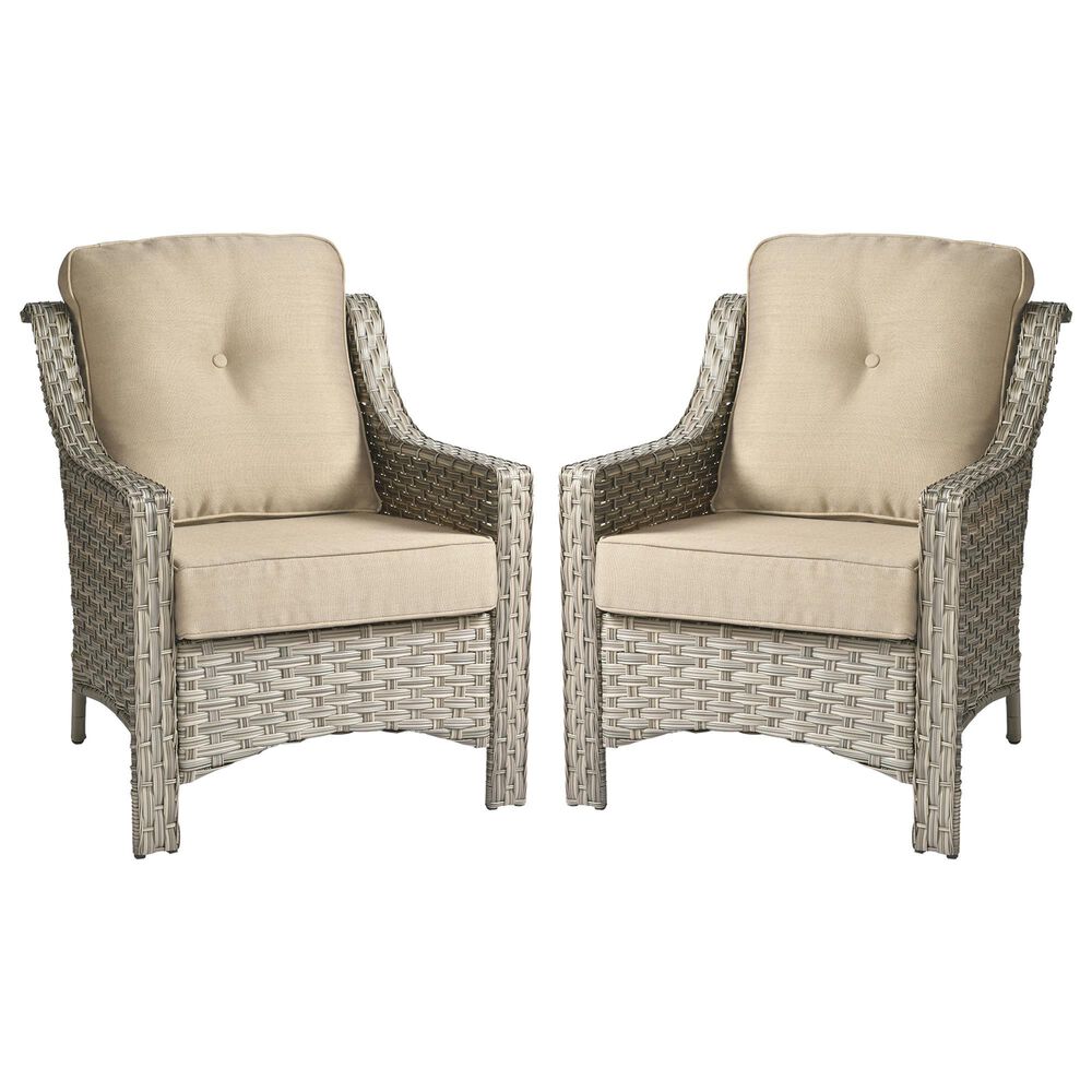 HOMLUX Outdoor Arm Chair in Beige (Set of 2), , large