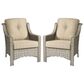 HOMLUX Outdoor Arm Chair in Beige (Set of 2), , large