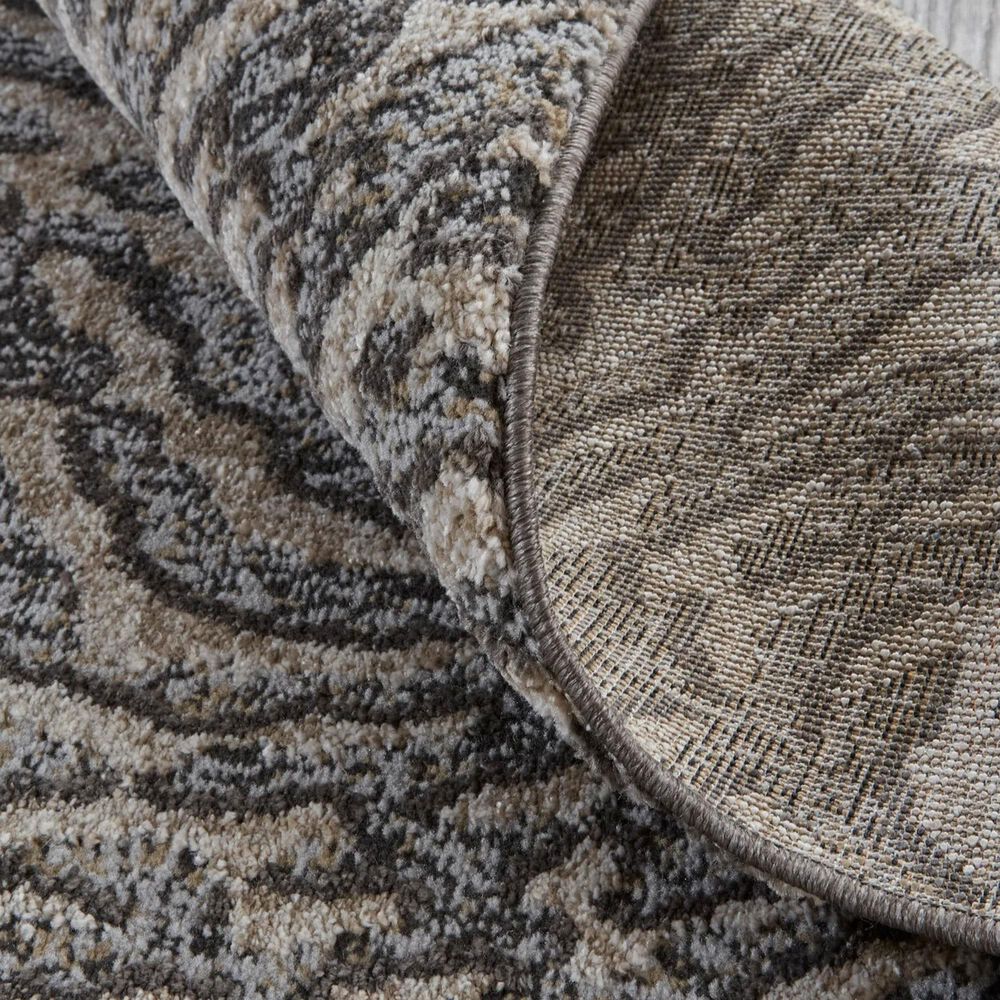 Feizy Rugs Vancouver 6&#39;7&quot; x 9&#39;6&quot; Beige and Charcoal Area Rug, , large