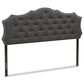 Baxton Studio Aurora King Upholstered Headboard in Dark Grey, , large