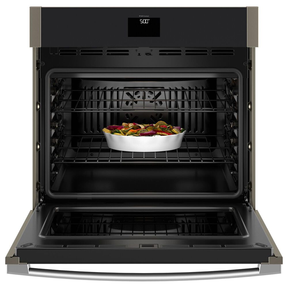 GE Appliances 2-Piece Kitchen Package with Fingerprint Resistant Slate 30&quot; Smart Built-In Single Wall Oven and Black 30&quot; Electric Cooktop, , large