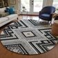 Dalyn Rug Company Portico PO5 Black 8" Round Area Rug, , large