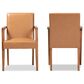 Baxton Studio Andrea Arm Chair in Tan (Set of 2), , large