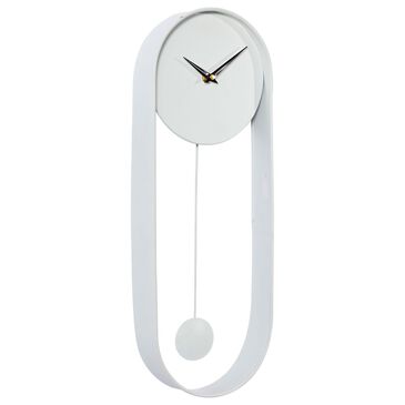 CosmoLiving by Cosmopolitan 7.5" x 20" Wall Clock in White, , large
