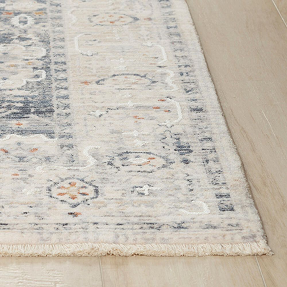 RIZZY Iconic 3&#39;11&quot; x 5&#39;6&quot; Blue and Neutral Area Rug, , large