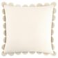 Surya Corduroy Quarters 20" Square Throw Pillow in Cream, , large