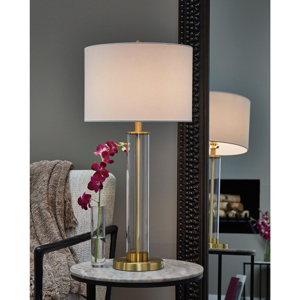 Ashley Orenman Table Lamp in Clear and Brass &#40;Set of 2&#41;, , large