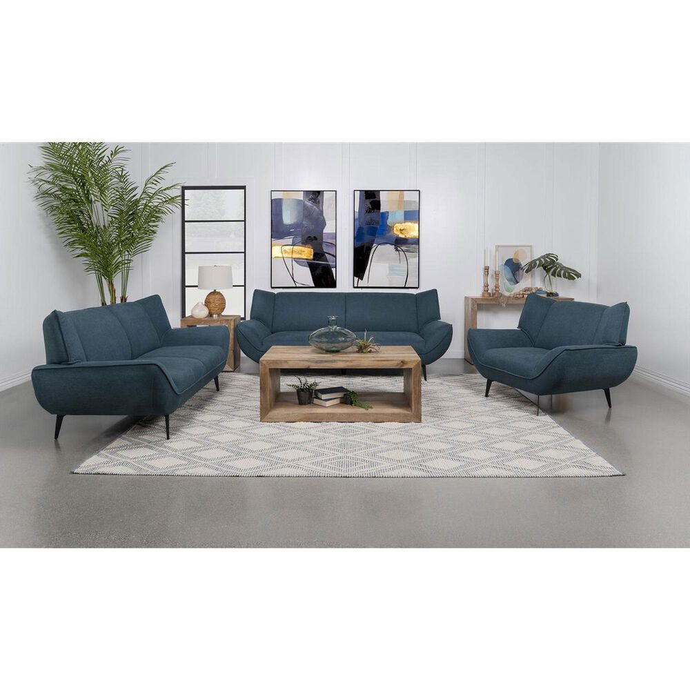 37B Acton Stationary Loveseat in Blue, , large