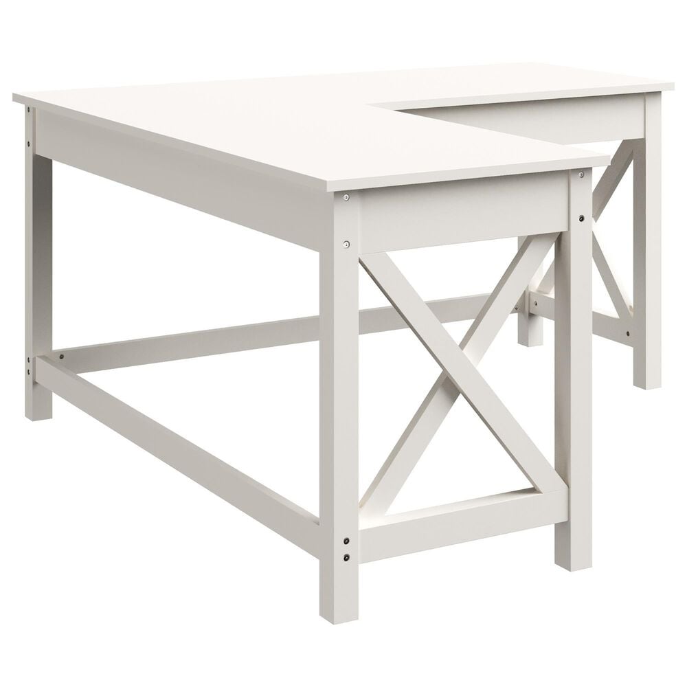 Timberlake L-Shaped Desk in White, , large