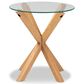 Baxton Studio Lida End Table in Clear/Natural, , large
