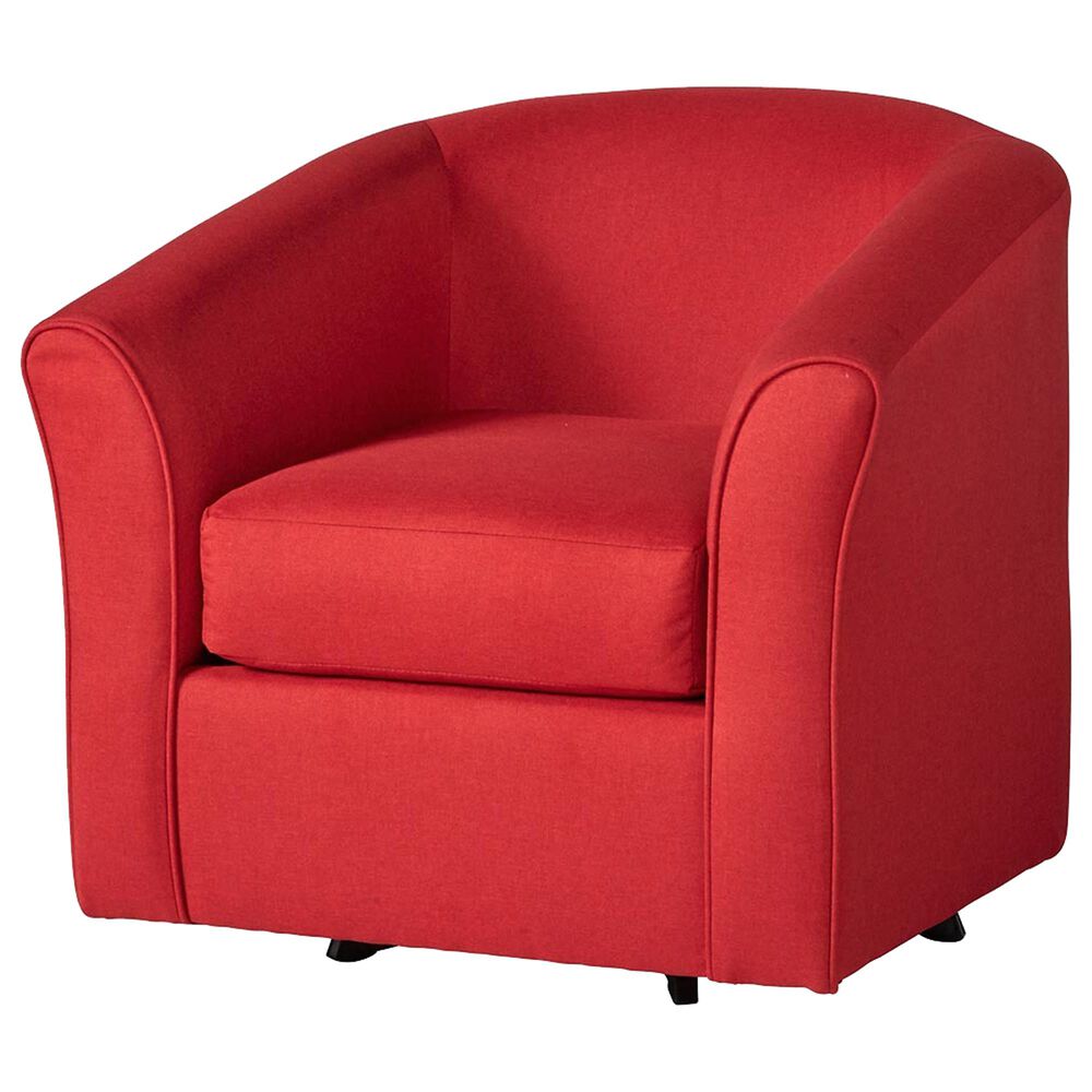 Hughes Furniture Swivel Chair in Jitterbug Red, , large