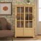 DHP Abbeywood Bookcase with Sliding Glass Doors in Sunlight Yellow, , large