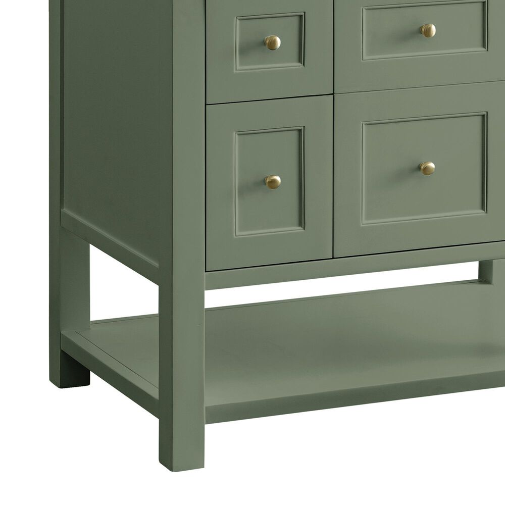 James Martin Vanities Breckenridge 36&quot; Single Bathroom Vanity in Smokey Celadon with 3 cm Victorian Silver Quartz Top and Rectangular Sink, , large