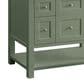 James Martin Vanities Breckenridge 36" Single Bathroom Vanity in Smokey Celadon with 3 cm Victorian Silver Quartz Top and Rectangular Sink, , large
