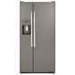 GE Appliances 23 Cu. Ft. Side by Side Refrigerator with External Dispenser in Fingerprint Resistant Slate, , large