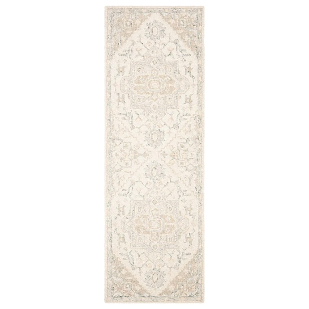Safavieh Micro-Loop 2"3" x 9" Ivory and Beige Runner, , large