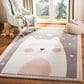 Safavieh Carousel CRK134 9" x 12" Pink and Grey Kids Area Rug, , large