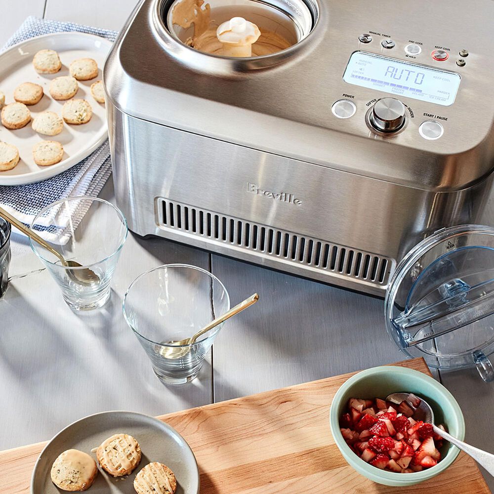 Breville 1.5-Quart Smart Scoop Ice Cream Maker in Brushed Stainless Steel, , large