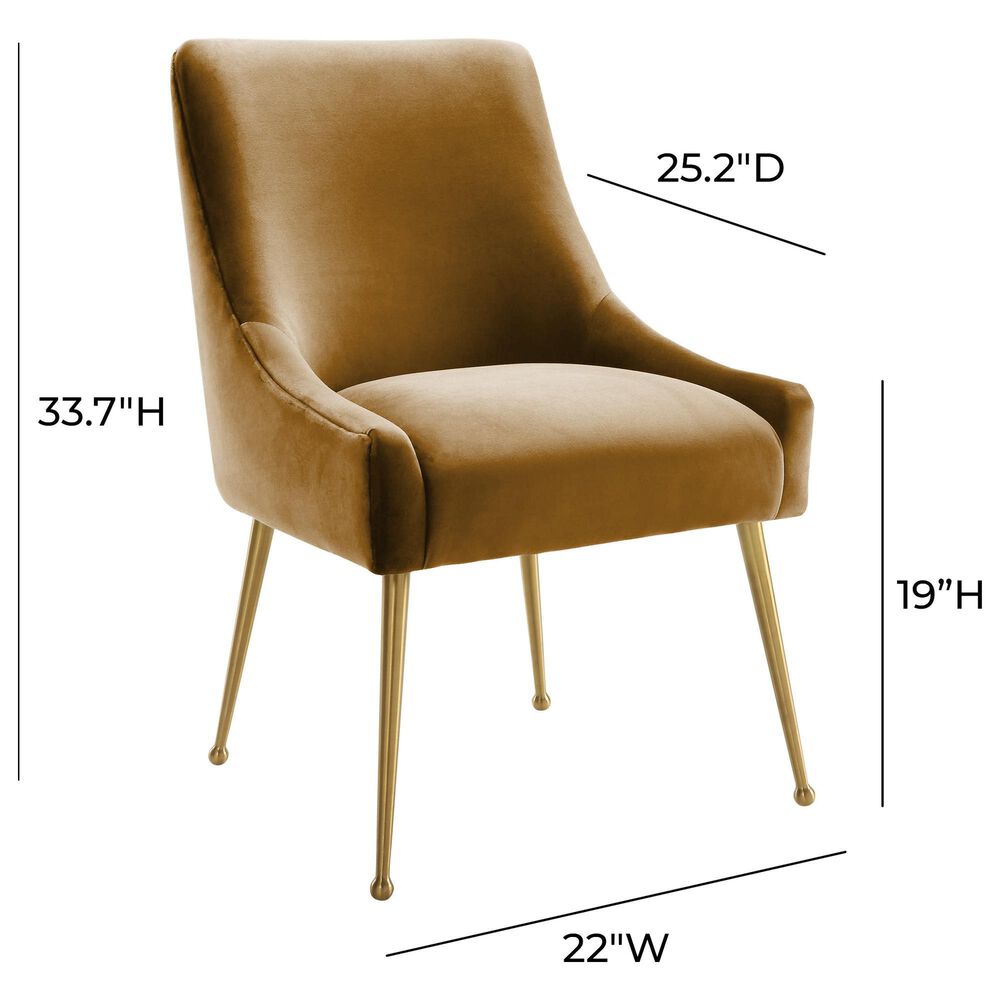 Tov Furniture Beatrix Side Chair in Cognac, , large