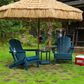 Hearth and Haven 34" Outdoor Folding Adirondack Chair with Cup Holder in Navy Blue, , large