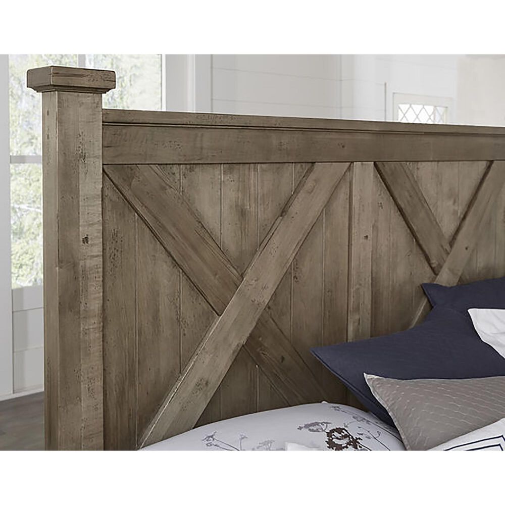 Viceray Collections Cool Rustic King Bed in Stone Grey, , large
