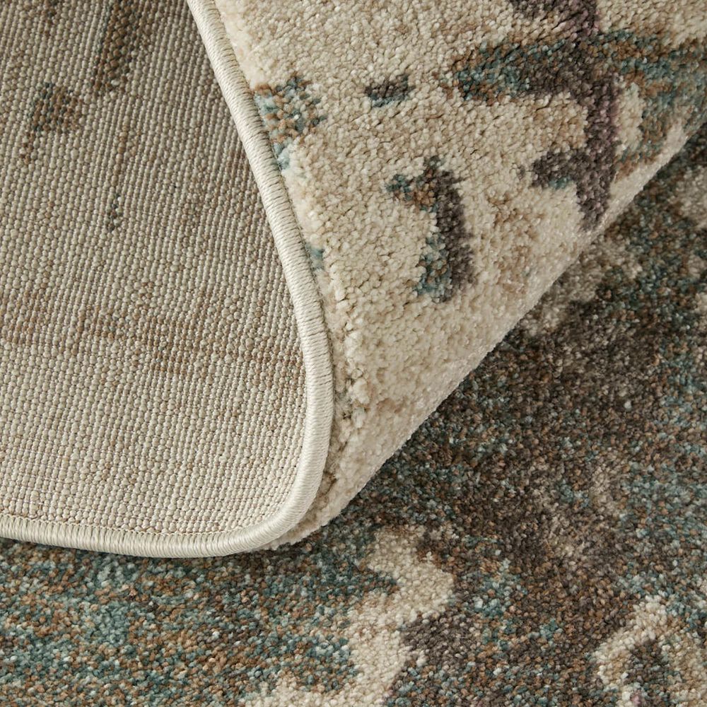 Feizy Eden Teal and Ivory 9&#39; x 12&#39; Area Rug, , large