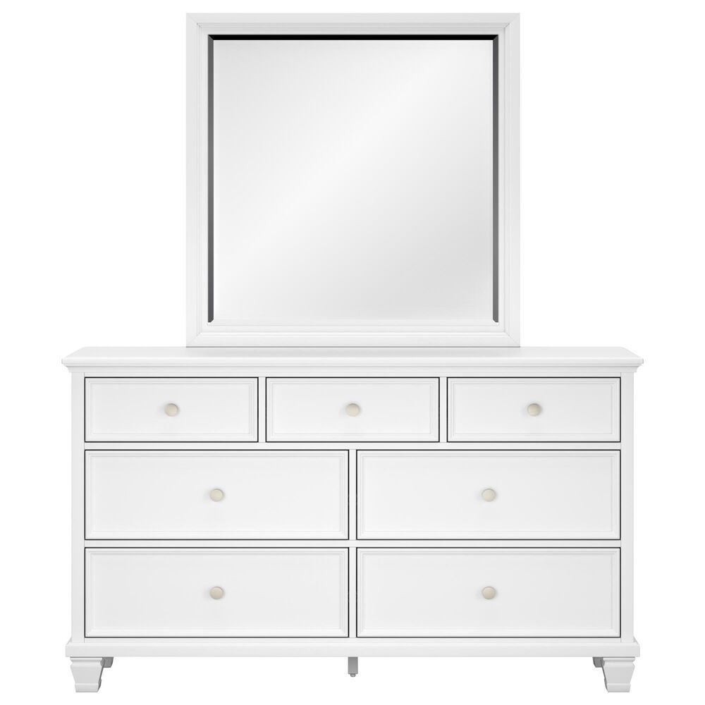 Ashley Fortman Dresser and Mirror in White, , large