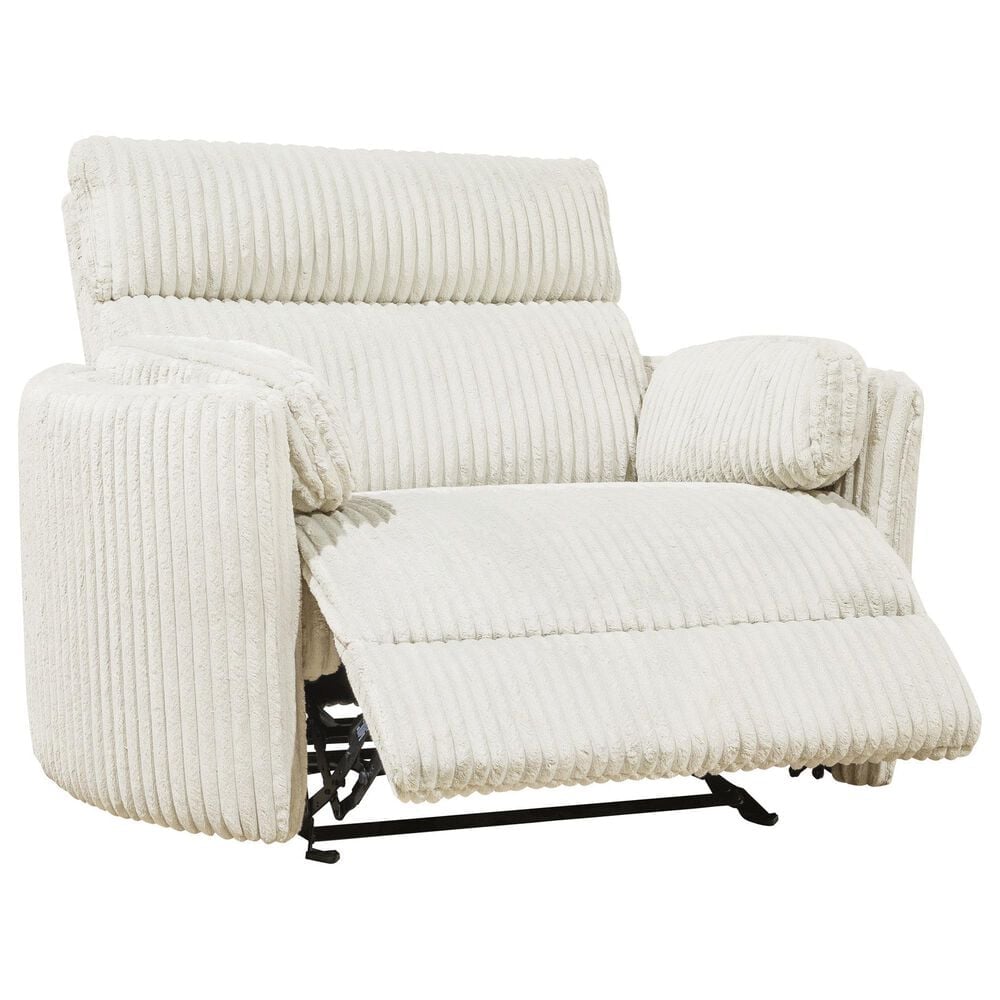 Simeon Collection Radius XL Power Glider Recliner in Mega Ivory, , large