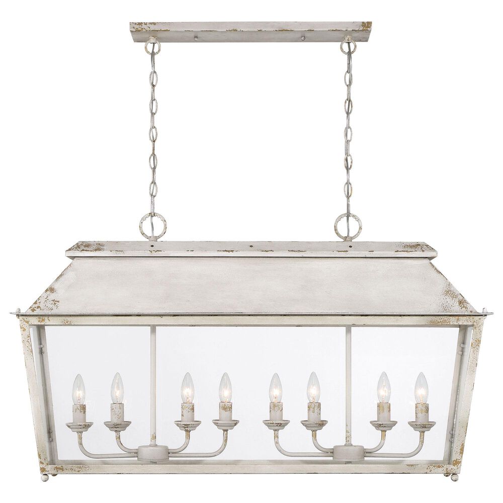 Golden Lighting Abingdon 8-Light Linear Pendant in Antique Ivory, , large