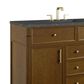 James Martin Bellshire 48" Single Bathroom Vanity in Honey Oak with 3 cm Parisien Bleu Silestone Top, Rectangular Sink and FreePower Wireless Charger, , large