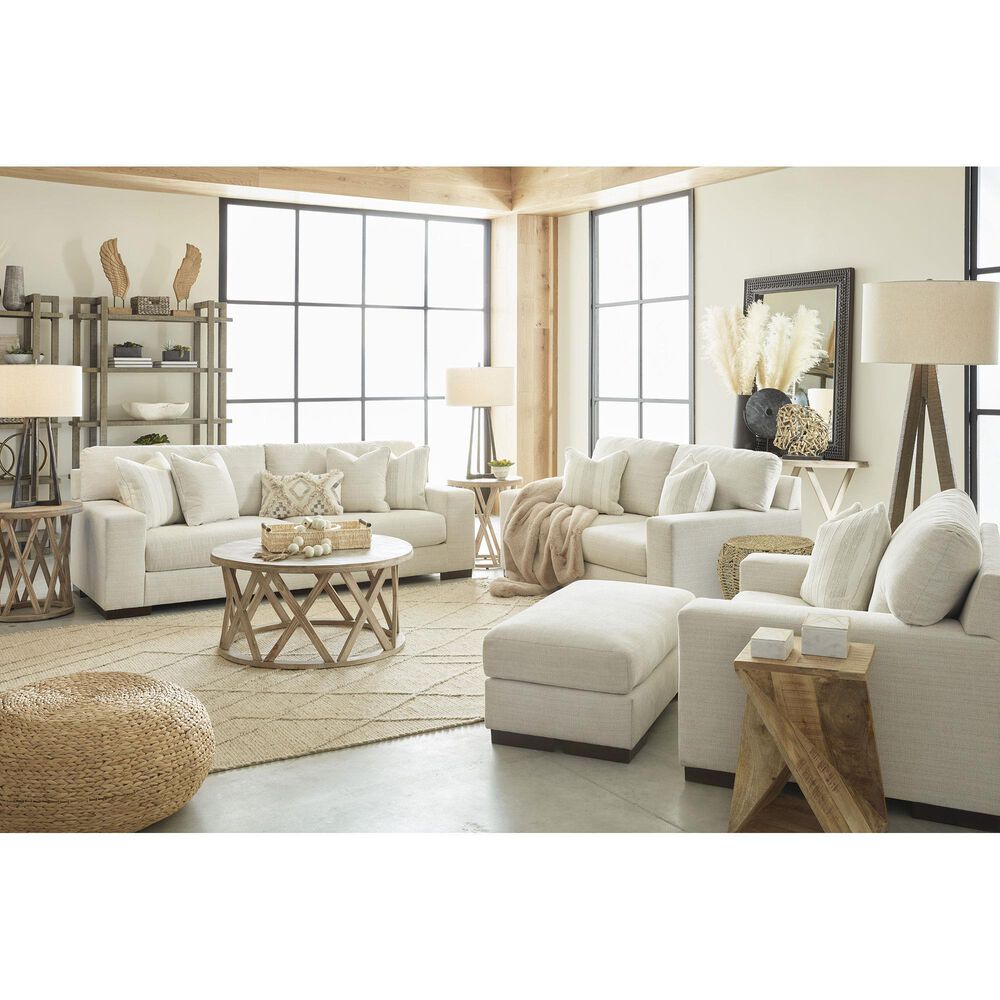 Ashley Maggie Stationary Sofa and Loveseat Set in Birch, , large
