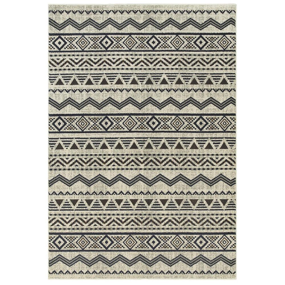 Oriental Weavers Linden 7824A 3'10" x 5'5" Grey Area Rug, , large