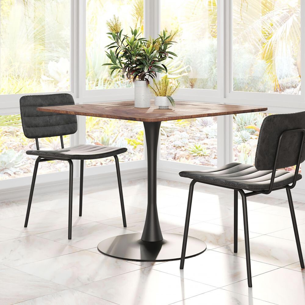 Zuo Modern Molly Dining Table in Brown and Black - Table Only, , large