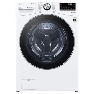 LG 5.0 Cu. Ft. Front Load Washer and 7.4 Cu. Ft. Electric Dryer with TurboWash 360 Laundry Pair in White (Pedestals Sold Separately), , large