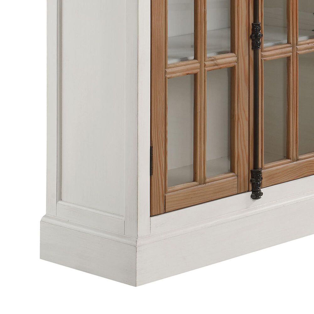 Pacific Landing Tammi 2-Door Tall Cabinet in Antique White and Brown, , large