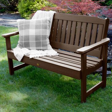 Highwood USA Lehigh 4" Garden Bench in Weathered Acorn, , large