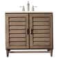 James Martin Vanities Portland 36" Single Bathroom Vanity in Whitewashed Walnut with 3 cm Eternal Marfil Quartz Top and Rectangular Sink, , large