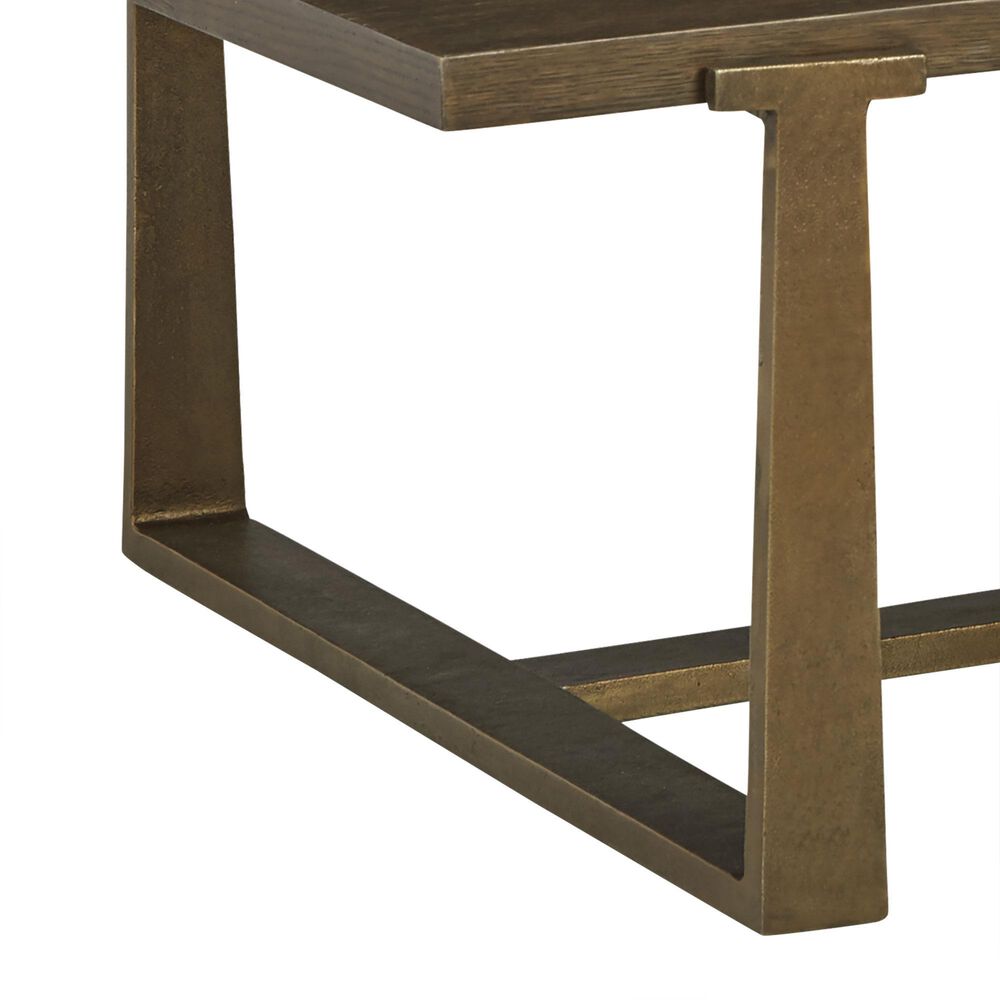 Ashley Balintmore Retangular Coffee Table in Warm Brown and Antiqued Gold, , large