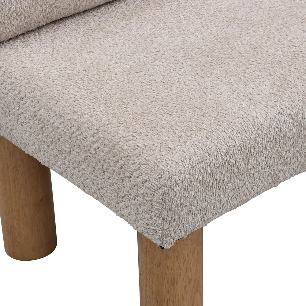 Hearth and Haven 52" Upholstered Dining Bench in Natural, , large