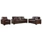 Ashley Santorine 3-Piece Stationary Living Room Set in Dark Brown, , large