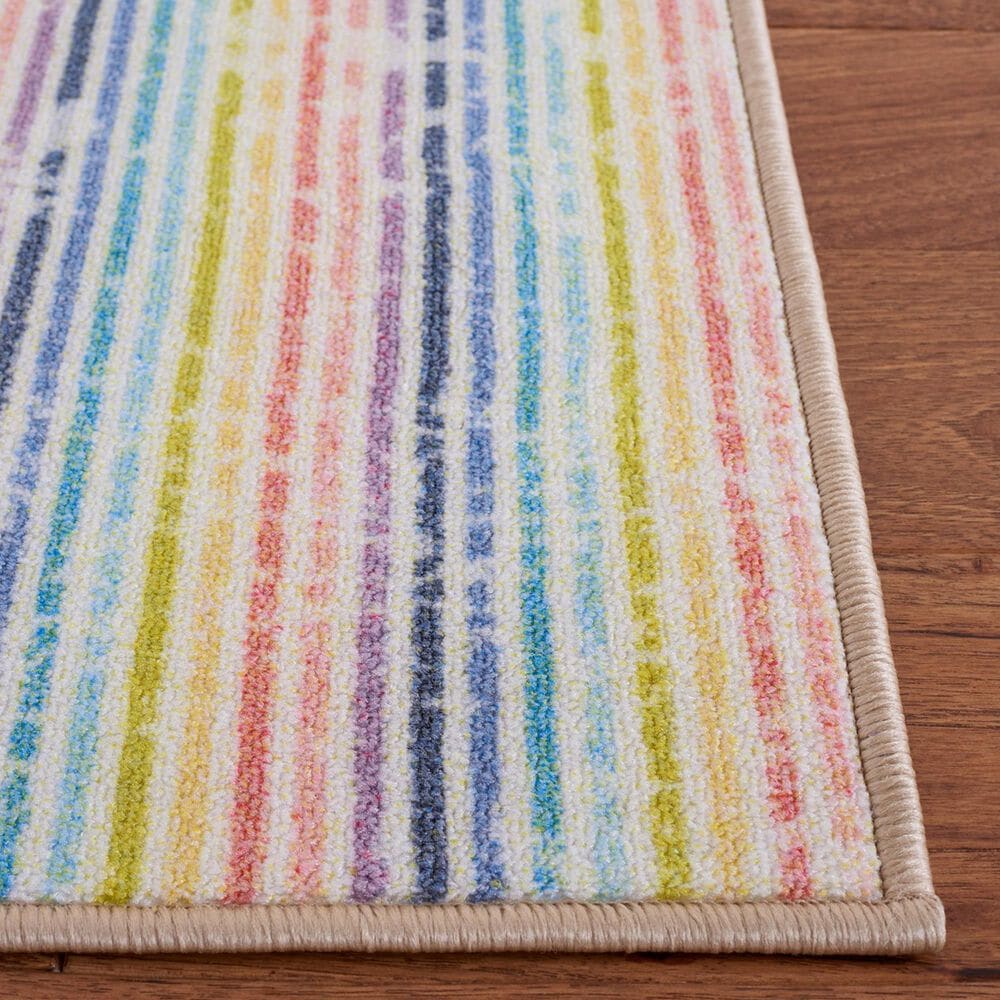 Safavieh Kids Playhouse Geometric 7'9" x 10' Ivory and Blue Rug, , large