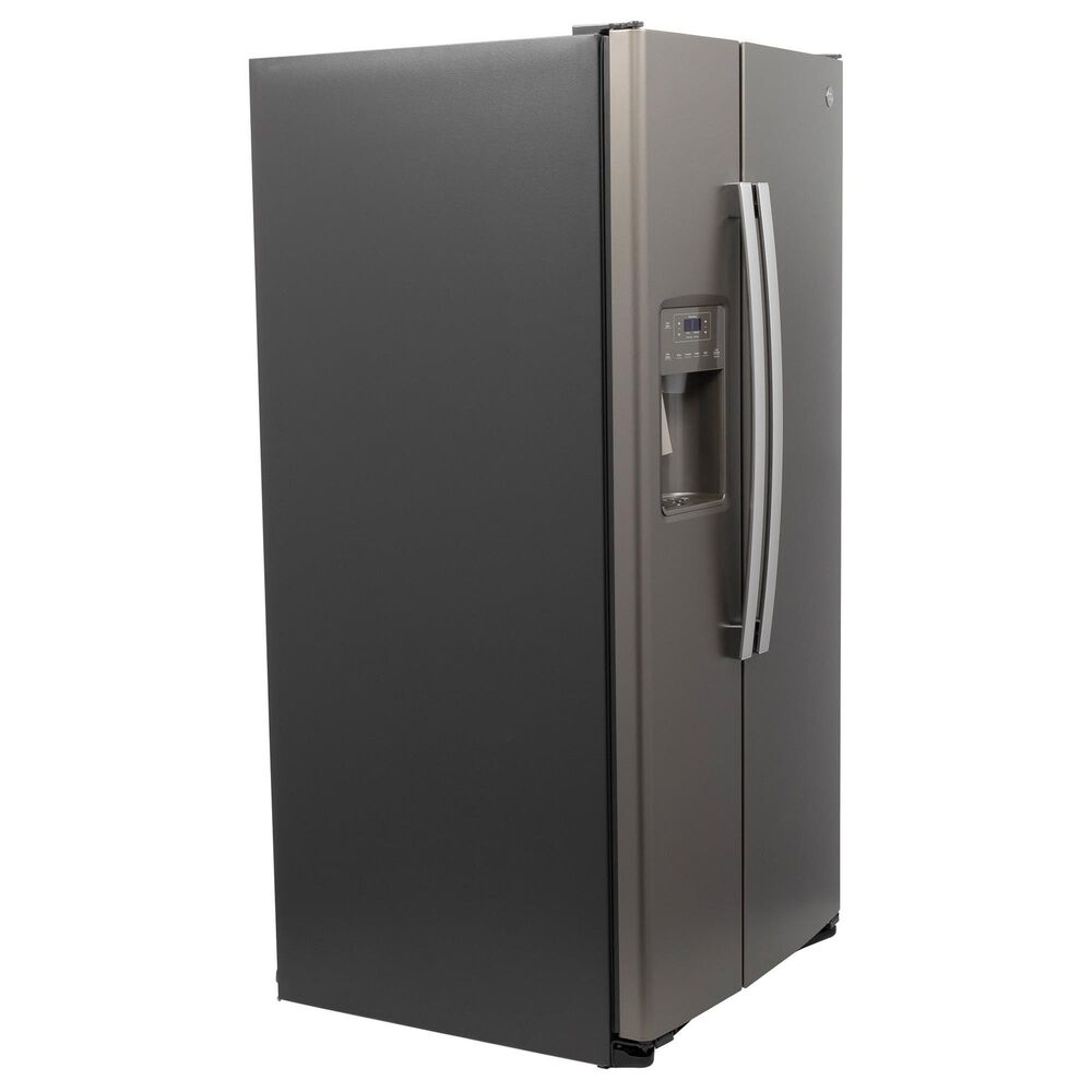 GE Appliances 25.3 Cu. Ft. Side by Side Refrigerator with External Dispenser in Fingerprint Resistant Slate, , large