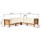 Noble House Kaena 5-Piece Stationary Patio L-Shaped Sectional Sofa Set in Beige, , large