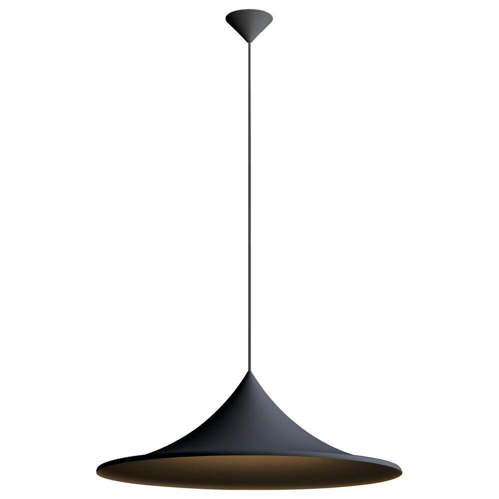 Golden Lighting Vistara 27.5" 1-Light Pendant in Sand Black, , large