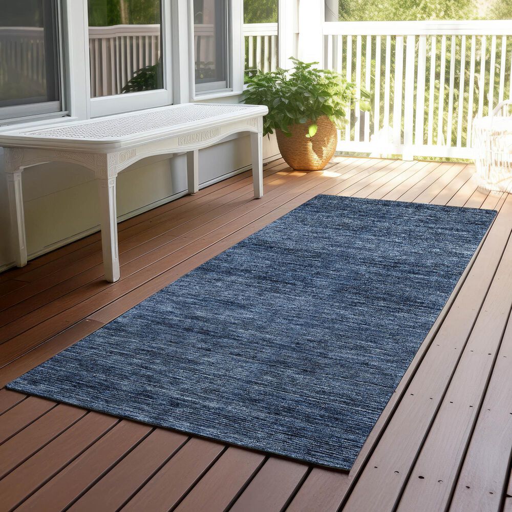 Dalyn Rug Company Soft Essentials Solid Navy 2'3" x 7'6" Indoor/Outdoor Runner, , large