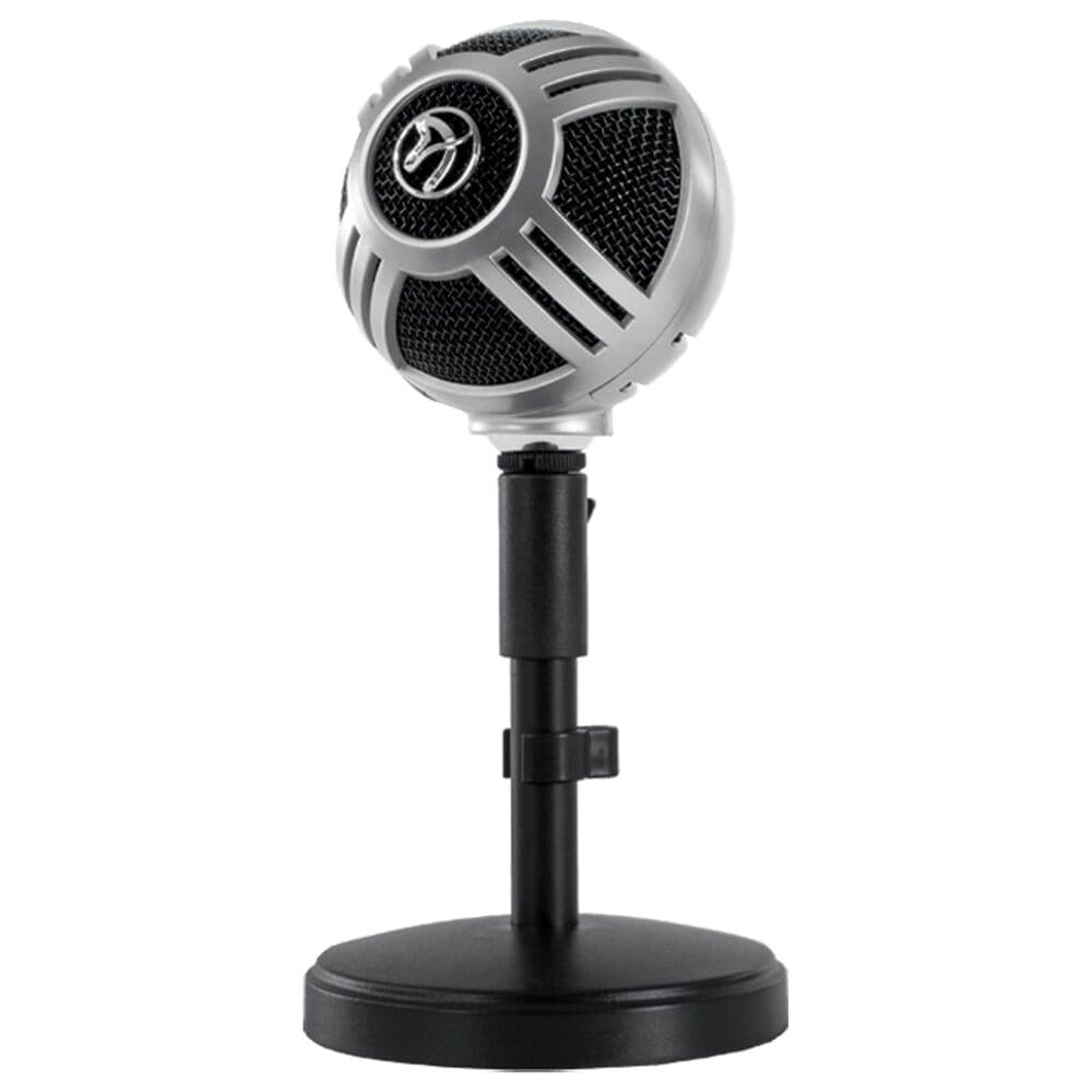 Arozzi Sfera Gaming/Streaming/Office USB Microphone - Cardioid Polar Pattern, Boom Arm Compatible - Chrome, , large