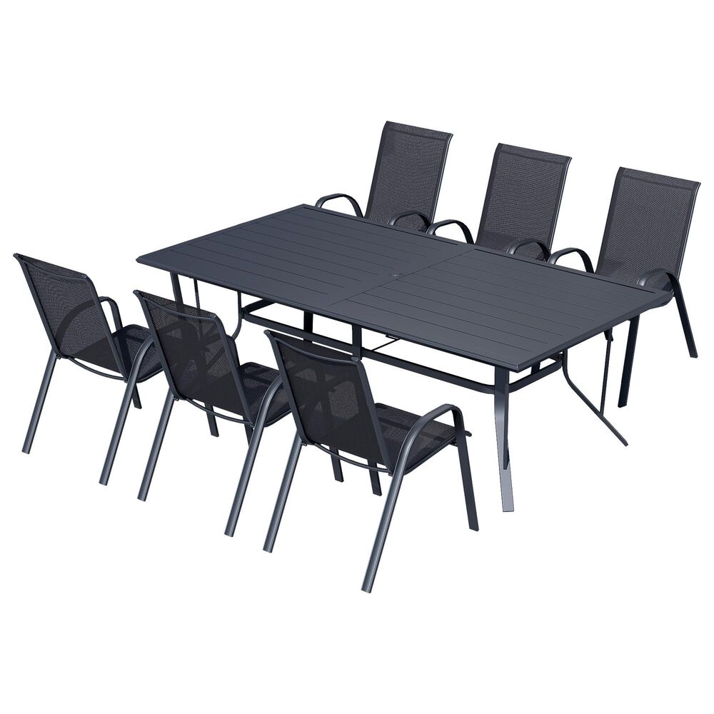 Redline Creation Inc. 7-Piece Patio Dining Set in Black, , large