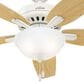Hunter Newsome 52" Ceiling Fan with Lights in Fresh White, , large