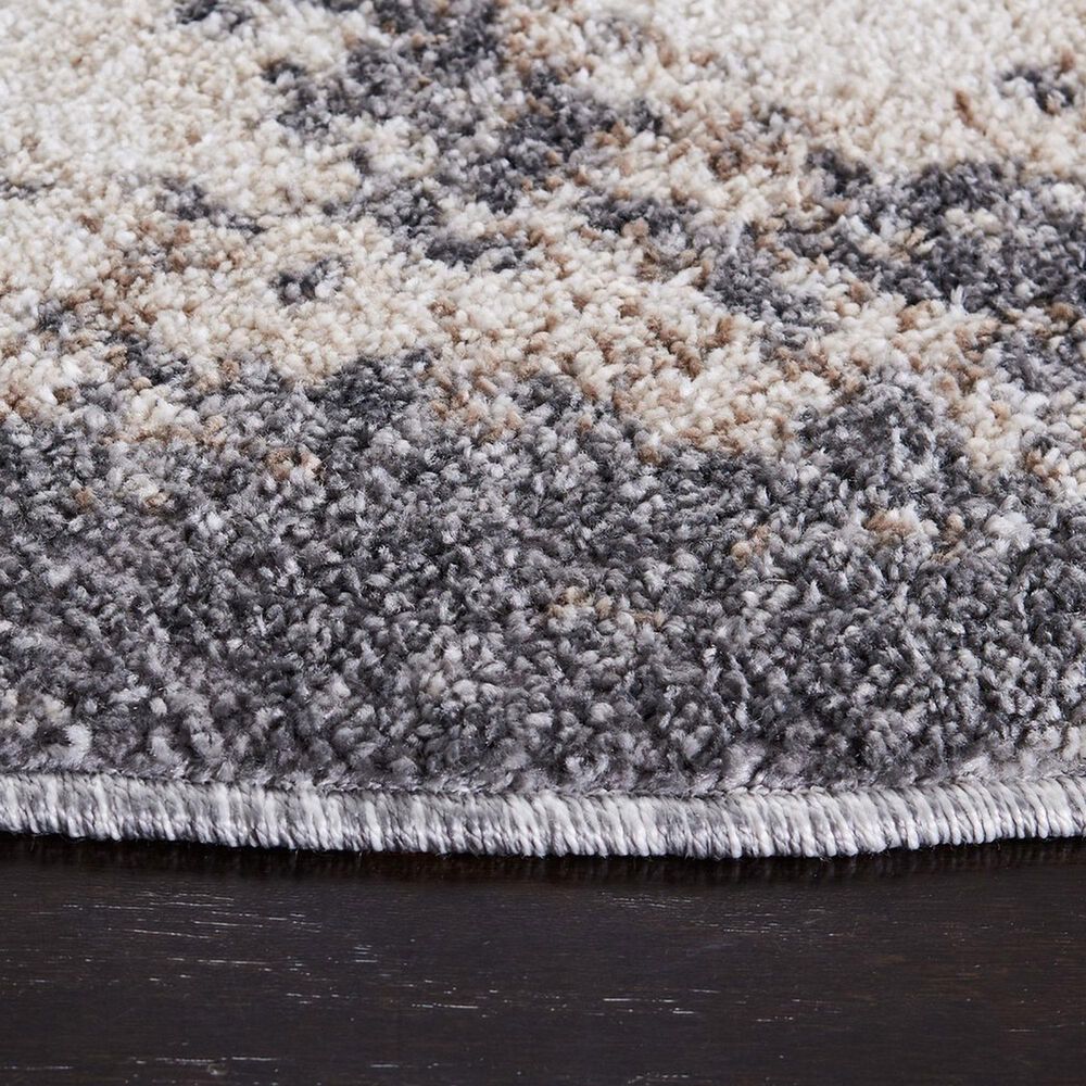 Safavieh Aston 6&#39;7&quot; Round Grey and Ivory Area Rug, , large