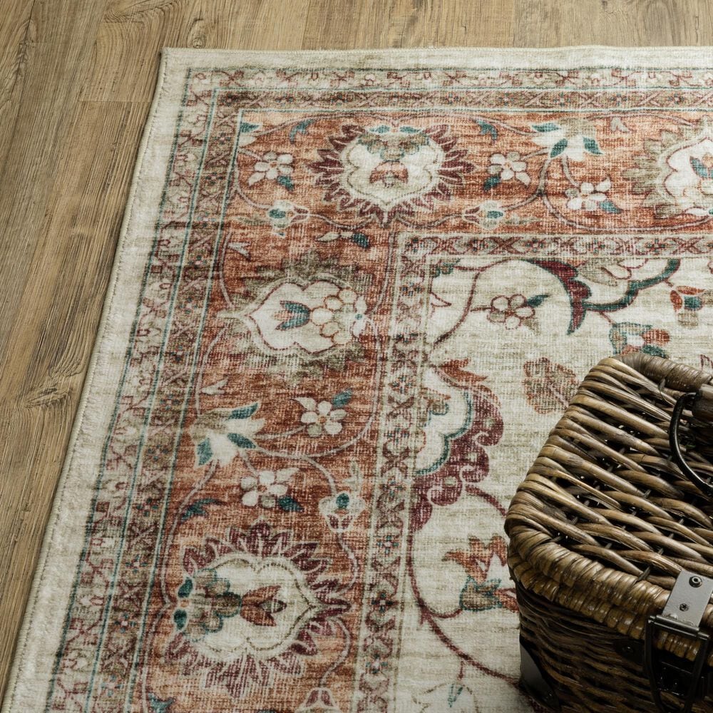 Oriental Weavers Sumter 2&#39; x 3&#39; Ivory and Rust Area Rug, , large